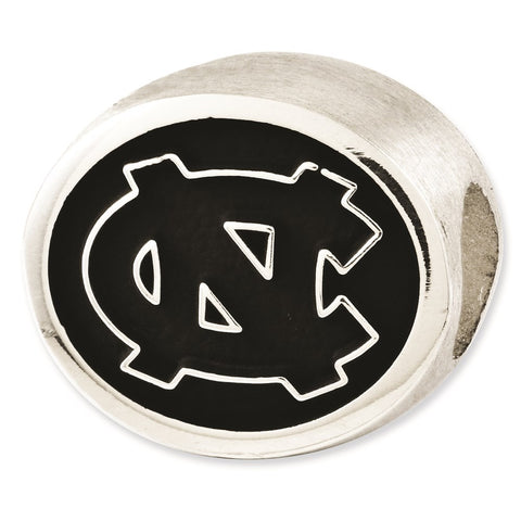Sterling Silver Antiqued University of North Carolina Collegiate Bead