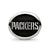 Enameled Green Bay Packers NFL Charm Bead in Sterling Silver