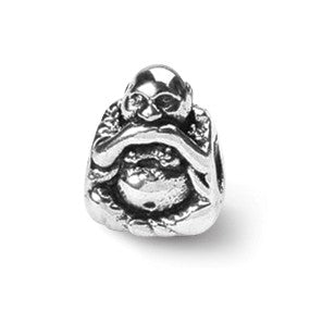 Sterling Silver Speak No Evil Buddha Bead Charm hide-image