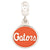 University of Florida Collegiate Enameled Charm Dangle Bead in Sterling Silver