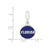 University of Florida Collegiate Enameled Charm Dangle Bead in Sterling Silver