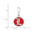 University of Louisville Collegiate Enameled Charm Dangle Bead in Sterling Silver