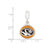 University of Missouri Collegiate Enameled Charm Dangle Bead in Sterling Silver