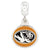 Sterling Silver University of Missouri Collegiate Enameled Dangle Bead