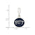 University of Pittsburgh Collegiate Enameled Charm Dangle Bead in Sterling Silver