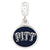 Sterling Silver University of Pittsburgh Collegiate Enameled Dangle Bead