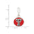 Texas Tech University Collegiate Enameled Charm Dangle Bead in Sterling Silver