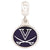 University of Virginia Collegiate Enameled Charm Dangle Bead in Sterling Silver