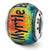 Sterling Silver Myrtle Beach Orange Dichroic Glass Bead Charm hide-image