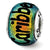 Sterling Silver Caribbean Orange Dichroic Glass Bead Charm hide-image