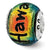 Sterling Silver Hawaii Orange Dichroic Glass Bead Charm hide-image