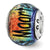 St Maarten Orange Dichroic Glass Charm Bead in Sterling Silver