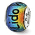 Lido Key Dichroic Glass Charm Bead in Sterling Silver