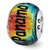 Sterling Silver Panama City Orange Dichroic Glass Bead Charm hide-image