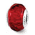 Sterling Silver Red Faceted Glass Italian Bead Charm hide-image