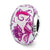 Sterling Silver Purple Floral Overlay Bead Charm hide-image
