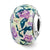 Purple Floral Overlay Charm Bead in Sterling Silver
