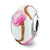 Sterling Silver Pink Rose Floral Overlay Bead Charm hide-image