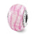Pink w/Glitter Overlay Italian Charm Bead in Sterling Silver