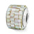 Sterling Silver Grey Mother of Pearl Mosaic Bead Charm hide-image