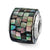 Sterling Silver Black Mother of Pearl Mosaic Bead Charm hide-image