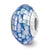 Blue Mother of Pearl Mosaic Charm Bead in Sterling Silver