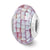 Purple Mother of Pearl Mosaic Charm Bead in Sterling Silver