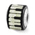Black/White Mother of Pearl Mosaic Charm Bead in Sterling Silver