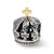 Crown Charm Bead in Sterling Silver & Gold Plated