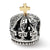 Sterling Silver & Gold Plated Crown Bead Charm hide-image