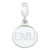 Sterling Silver Eastern Michigan Collegiate Enameled Dangle Bead