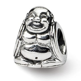 Sterling Silver Buddha Bead Charm hide-image