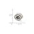 Antiqued New York University Collegiate Charm Bead in Sterling Silver