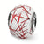 Sterling Silver White w/RedConfetti Glass Bead Charm hide-image