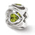 Olive CZ Heart Charm Bead in Sterling Silver