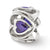 Sterling Silver Purple CZ Heart Bead Charm hide-image