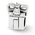 Sterling Silver Swarovski Elements Moveable Gift Box Bead Charm hide-image
