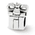 Swarovski Elements Moveable Gift Box Charm Bead in Sterling Silver