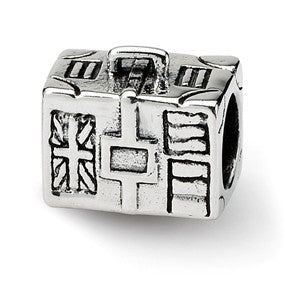 Sterling Silver Suitcase Bead Charm hide-image