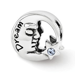 Sterling Silver Swarovski Dream Moon Bead Charm hide-image