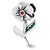Sterling Silver Orange/Green Swarovski Flower Bead Charm hide-image