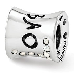 Sterling Silver Swarovski Love Bead Charm hide-image