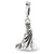 Swarovski Wedding Dress Charm Bead in Sterling Silver