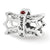 Sterling Silver Swarovski Elements Peace Spinner Bead Charm hide-image