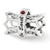 Swarovski Elements Peace Spinner Charm Bead in Sterling Silver
