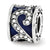 Sterling Silver Swarovski Elements Blue Filigree Cage Bead Charm hide-image