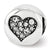 Swarovski Elements Apr-Love Charm Bead in Sterling Silver