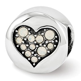 Sterling Silver Swarovski Elements June-Clarity Bead Charm hide-image