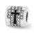 Swarovski Faith/Cross Charm Bead in Sterling Silver