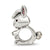 Swarovski Bunny Charm Bead in Sterling Silver